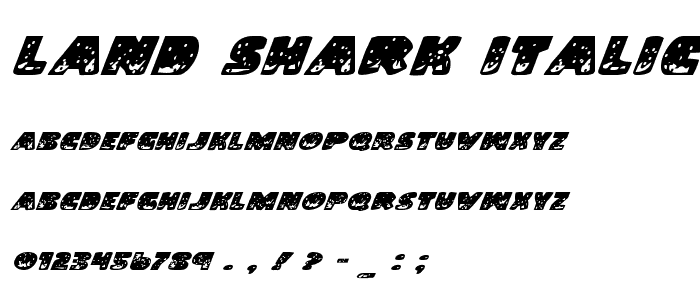 Land Shark Italic font